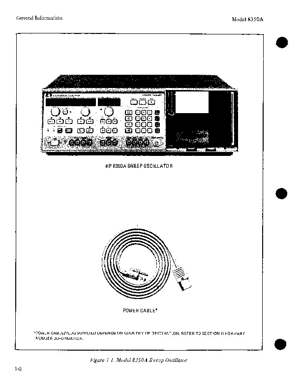 8350A Sweep Oscillator Operation and Service Manual | Keysight